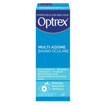 BAGNO OCULARE OPTREX MULTI AZIONE 300 ML + OCCHIERA FLESSIBILE