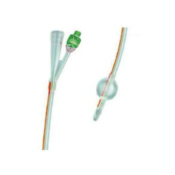 CATETERE FOLEY IN SILICONE TRASPARENTE A 2 VIE CON PALLONCINO 5-10ML DIAMETRO CH14 4,66MM LUNGHEZZA 40CM