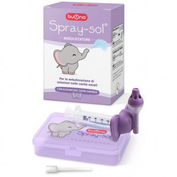 BUONA SPRAY-SOL NEBULIZZATORE SPRAY SOL + AGO CANNULA + SIRINGA LUER LOCK DA 5 ML + ELEFANTINO COPRI-SIRINGA + CONTENITORE