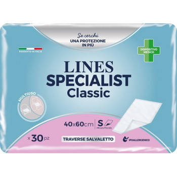 TRAVERSA PER INCONTINENZA LINES SPECIALIST CLASSIC 40X60 CM 30 PEZZI