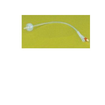 CATETERE URETRALE FOLEY IN PURO SILICONE CH18 DUE VIE. PUNTA IN NELATON, CAPACITA' DEL PALLONCINO 10ML. SUPERFICIE LISCIA
