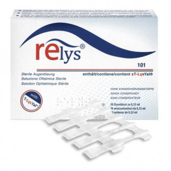 RELYS MONODOSE SOLUZIONE OFTALMICA 20 MINICONTENITORI DA 0,35 ML SENZA CONSERVANTI