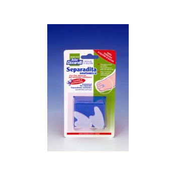 SEPARADITA ANATOMICO PER PIEDE REALIZZATO IN GEL DI SILICONE BIANCO SEMITRASPARENTE SAGOMATO IGIENEPIEDE 2 PEZZI