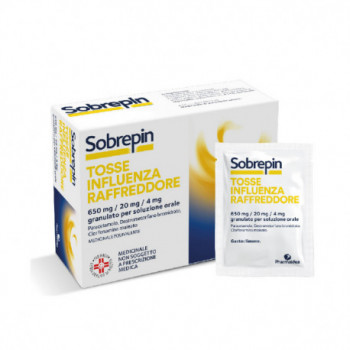 SOBREPIN TOSSE INFLUENZA RAFFREDDORE 650 MG/ 20 MG/ 4 MG GRANULATO PER SOLUZIONE ORALE