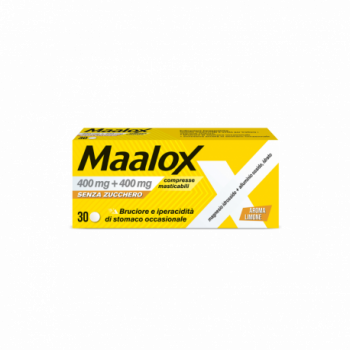 MAALOX 400 MG + 400 MG COMPRESSE MASTICABILI SENZA ZUCCHERO