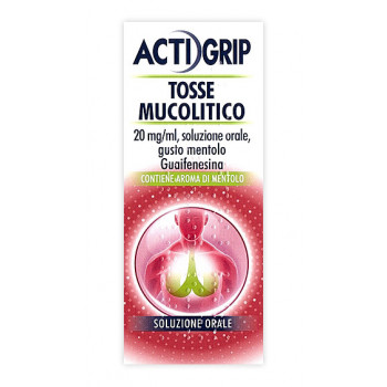 ACTIGRIP TOSSE MUCOLITICO “20 MG/ML SOLUZIONE ORALE, GUSTO MENTOLO”