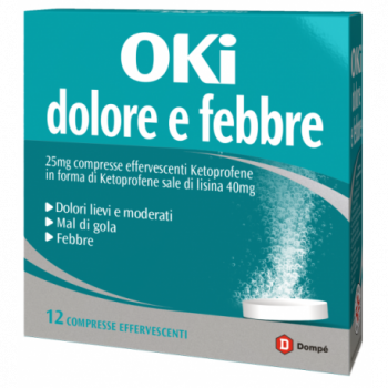 OKI DOLORE E FEBBRE 25 MG COMPRESSE EFFERVESCENTI