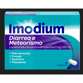 IMODIUM DIARREA E METEORISMO 2 MG/125 MG COMPRESSE