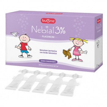 NEBIAL FLACONCINI SOLUZIONE SALINA IPERTONICA DI SODIO CLORURO AL 3% CON ACIDO IALURONICO 20X5 ML
