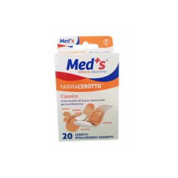 CEROTTO MEDS STRIP POLIURETANO IPOALLERGENICO CLASSICO ASSORTITI 20 PEZZI