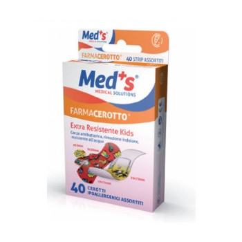 CEROTTO MEDS STRIP KIDS IPOALLERGENICO ASSORTITI 40 PEZZI