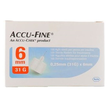 AGO PER PENNA DA INSULINA ACCU-FINE PEN NEEDLE ACCU-CHEK GAUGE 31 X 6MM 100 PEZZI