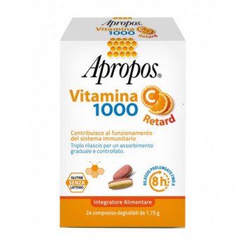 APROPOS VITAMINA C 1000 A RILASCIO PROLUNGATO 24 COMPRESSE DEGLUTIBILI