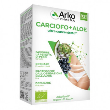 ARKOFLUIDI CARCIOFO+ALOE VERA 20 FLACONCINI 200 G