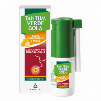 TANTUM VERDE GOLA 0,25% SPRAY PER MUCOSA ORALE GUSTO CAMOMILLA E MIELE