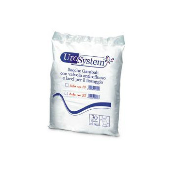 SACCA DI DRENAGGIO DA GAMBA PER INCONTINENZA UROSYSTEM TUBO 10 CM 30 PEZZI