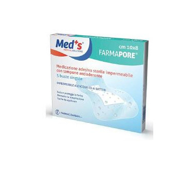 MEDICAZIONE MEDS PORE ADESIVA IMPERMEABILE 10X8CM 5 PEZZI