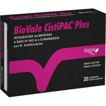 BIOVALE CISTIPAC PLUS 20 COMPRESSE ACIDO RESISTENTI 1,2 G