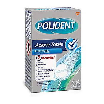 POLIDENT AZIONE TOTALE 66 COMPRESSE PULITORE PER PROTESI QUOTIDIANO