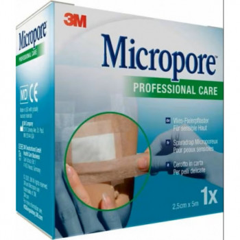 CEROTTO IN CARTA MICROPORE SURGICAL TAPE TAN M5X25MM
