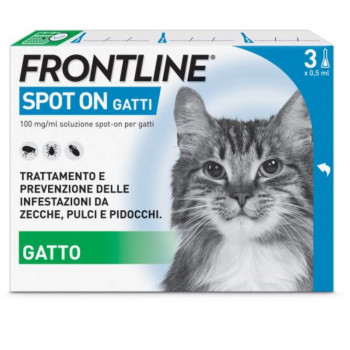 FRONTLINE SPOT ON GATTI ANTIPARASSITARIO X3 PIPETTE