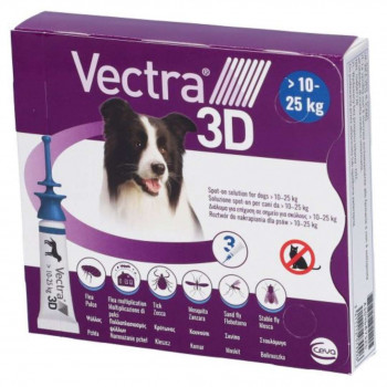 VECTRA 3D SOLUZIONE SPOT-ON ANTIPARASSITARIO CANI (10-25KG) 3 PEZZI