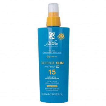 BIONIKE DEFENCE SUN LATTE SPRAY SOLARE SPF15 PROTEZIONE MEDIA 200ML