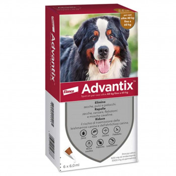 ADVANTIX SPOT ON CANI 40–60 KG ANTIPARASSITARIO 6 PIPETTE