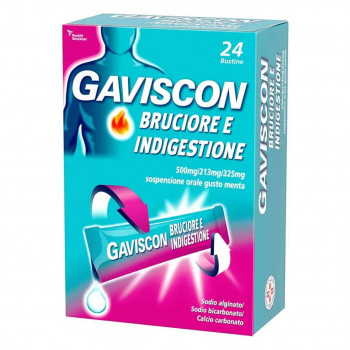 GAVISCON 500 MG/213 MG/325 MG MENTA BRUCIORE INDIGESTIONE 24 BUSTINE