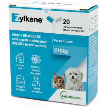 ZYLKENE MANGIME COMPLEMENTARE CANI GATTI ANTISTRESS ANSIA 20 CAPSULE 75 MG