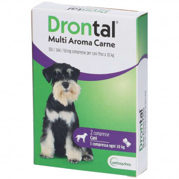DRONTAL MULTI CANE FINO A 10 KG VERMIFUGO ANTIPARASSITARIO 2 COMPRESSE