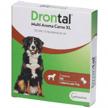 DRONTAL MULTI CANE TAGLIA XL VERMIFUGO ANTIPARASSITARIO 2 COMPRESSE