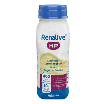RENALIVE HP GUSTO YOGURT AL LIMONE 4 FLACONI DA 200 ML SENZA GLUTINE