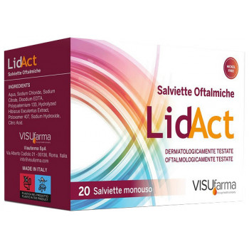 LIDACT SALVIETTE OFTALMICHE PERIOCULARI MONOUSO 20 PEZZI
