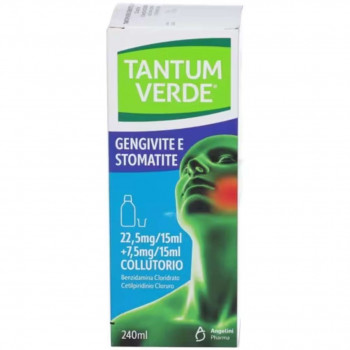 ANGELINI TANTUM VERDE BOCCA COLLUTORIO ANTIBATTERICO 22,5 MG/15 ML 240ML