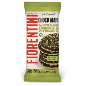 GALLETTE MAIS RICOPERTE CON CIOCCOLATO FONDENTE E GRANELLA DI PISTACCHIO 72 G