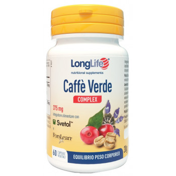 LONGLIFE CAFFE' VERDE COMPLEX 60 CAPSULE VEGETALI 0,5 G SENZA GLUTINE