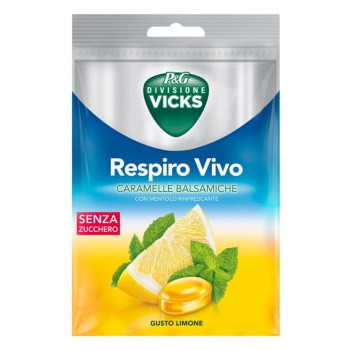VICKS RESPIRO VIVO CARAMELLE BALSAMICHE LIMONE 72 G CON EDULCORANTI