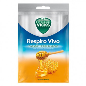 VICKS RESPIRO VIVO CARAMELLE BALSAMICHE MIELE 72 G CON EDULCORANTI
