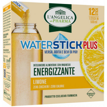 L'ANGELICA WATERSTICK PLUS ENERGIZZANTE TE AL LIMONE 12 STICK ZERO ZUCCHERI SENZA GLUTINE NATURALMENTE PRIVO DI LATTOSIO