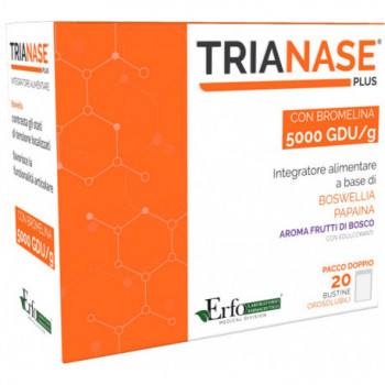 TRIANASE PLUS FRUTTI BOSCO 20 BUSTINE SENZA GLUTINE NATURALMENTE PRIVO DI LATTOSIO CON EDULCORANTE