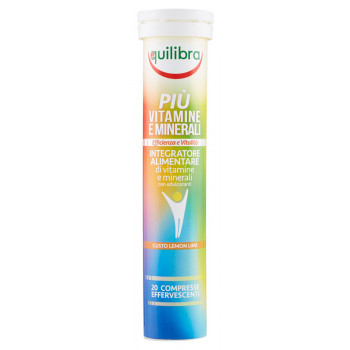 PIU' VITAMINE E MINERALI GUSTO LEMON LIME 20 COMPRESSE EFFERFESCENTI