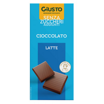 GIUSTO SENZA ZUCCHERO TAVOLETTA CIOCCOLATO LATTE 85 G