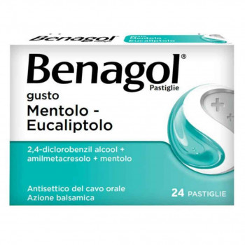 BENAGOL MENTOLO EUCALIPTO ANTISETTICO CAVO ORALE 24 PASTIGLIE