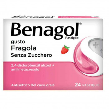BENAGOL PASTIGLIE GUSTO FRAGOLA SENZA ZUCCHERO​ 24 PASTIGLIE