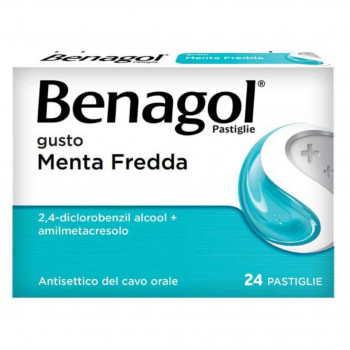 BENAGOL PASTIGLIE MENTA FREDDA ANTISETTICO CAVO ORALE 24 PASTIGLIE