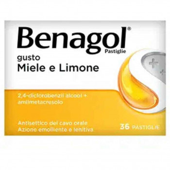 BENAGOL PASTIGLIE MIELE E LIMONE ANTISETTICO CAVO ORALE 36 PASTIGLIE
