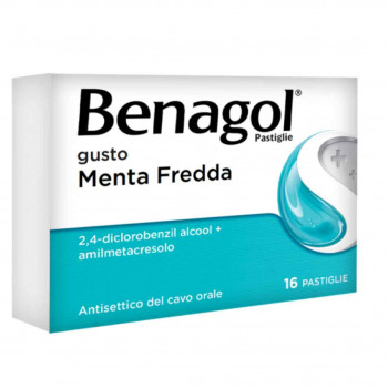BENAGOL PASTIGLIE MENTA FREDDA ANTISETTICO CAVO ORALE 16 PASTIGLIE