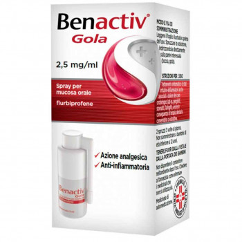 BENACTIV GOLA SPRAY 0,25% FLURBIPROFENE MAL DI GOLA 15ML