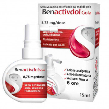 BENACTIVDOL GOLA 8,75 MG/DOSE SPRAY PER MUCOSA ORALE, SOLUZIONE